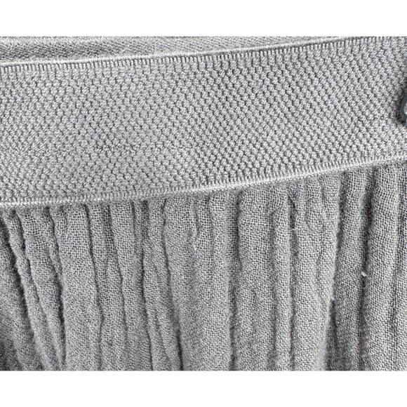 ATELIERS FRANCAIS DE CONFECTION Size TU Gray Gauze Asymmetrical Skirt Boho READ - Picture 7 of 16